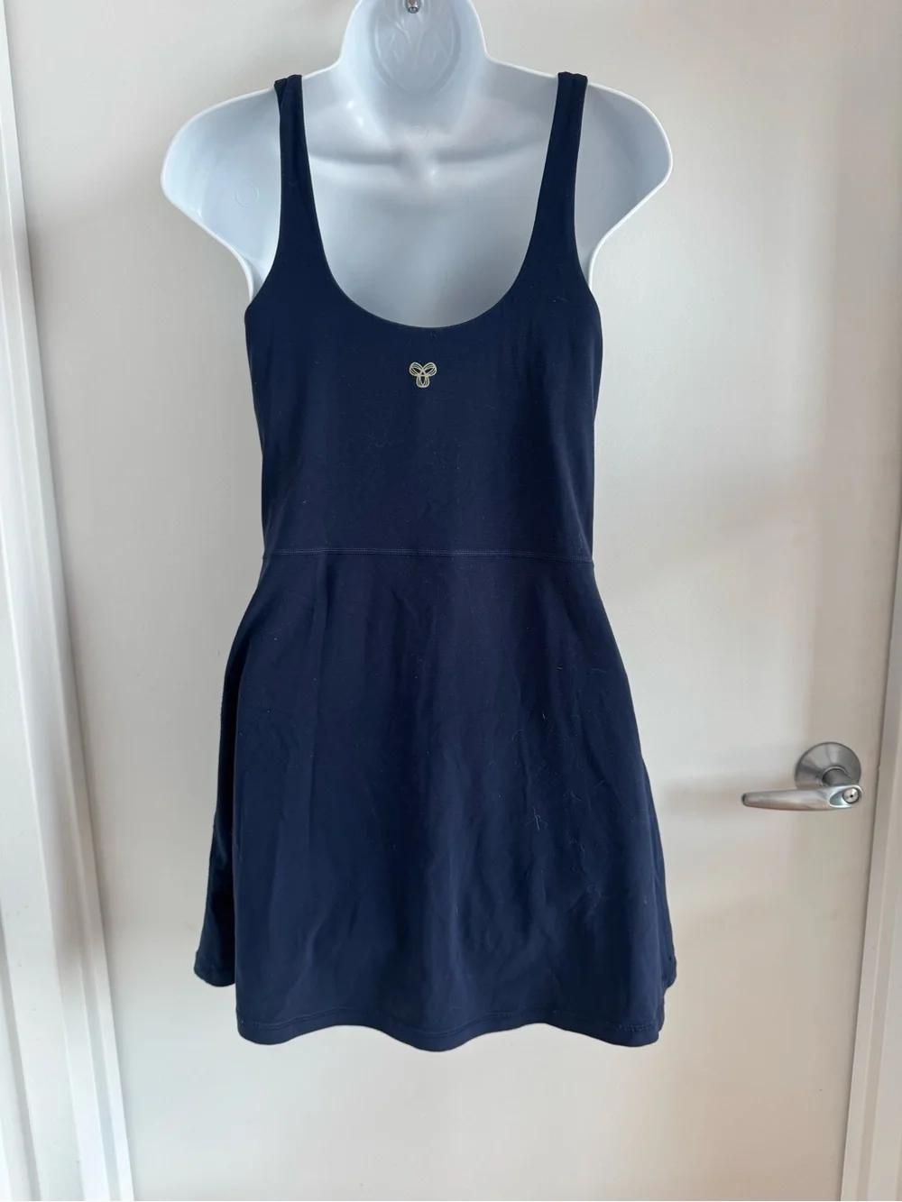 Aritzia Navy V-Neck BUTTER Athletic Tennis Dress - Picture 6 of 7